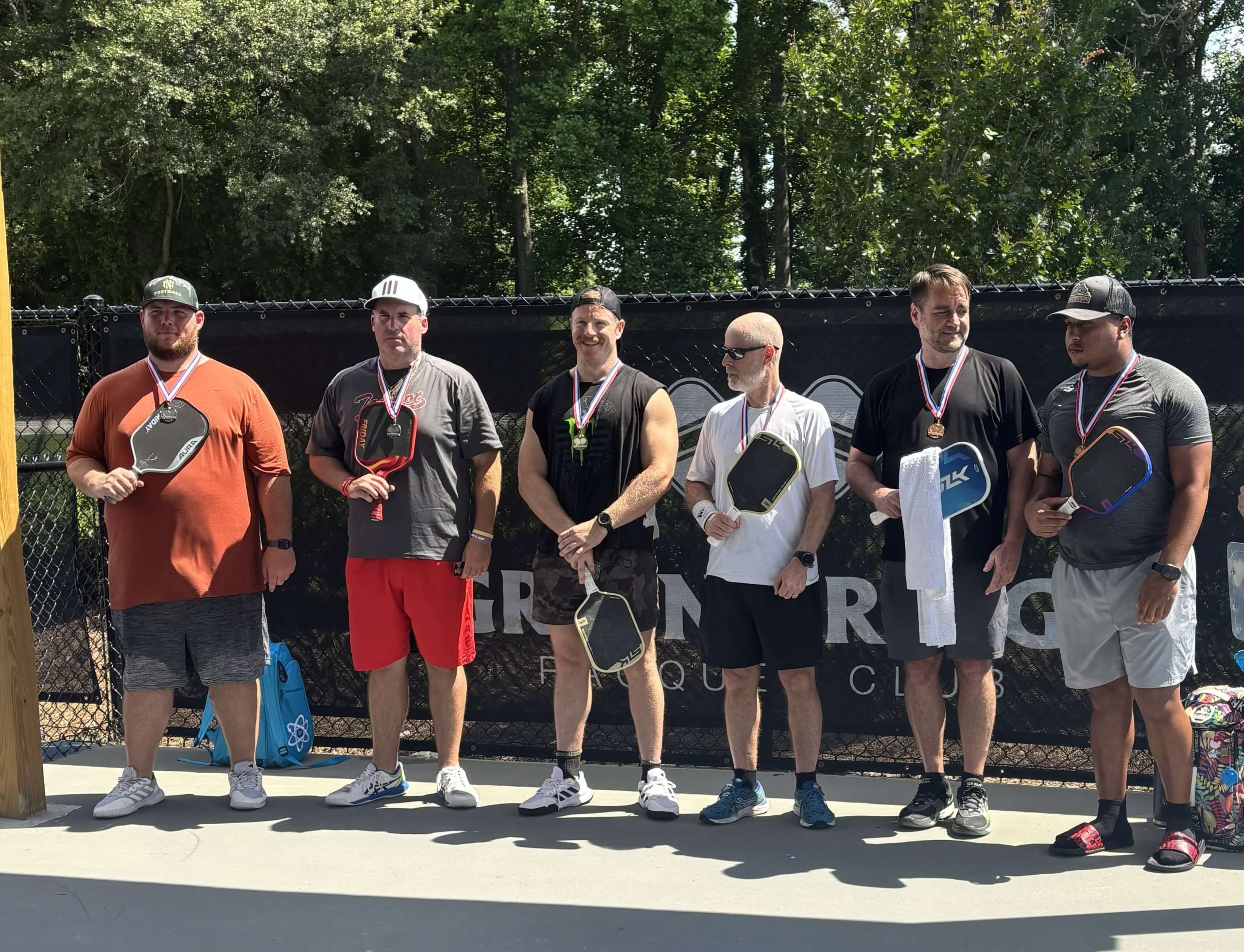 Men’s Doubles 3.5-4.0 Open medal winners at Greene Ridge Pickleball Inaugural Open in Snow Hill North Carolina
