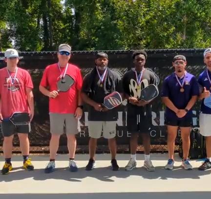 Men’s Doubles 3.0-3.5 Open medal winners at Greene Ridge Pickleball Inaugural Open in Snow Hill North Carolina