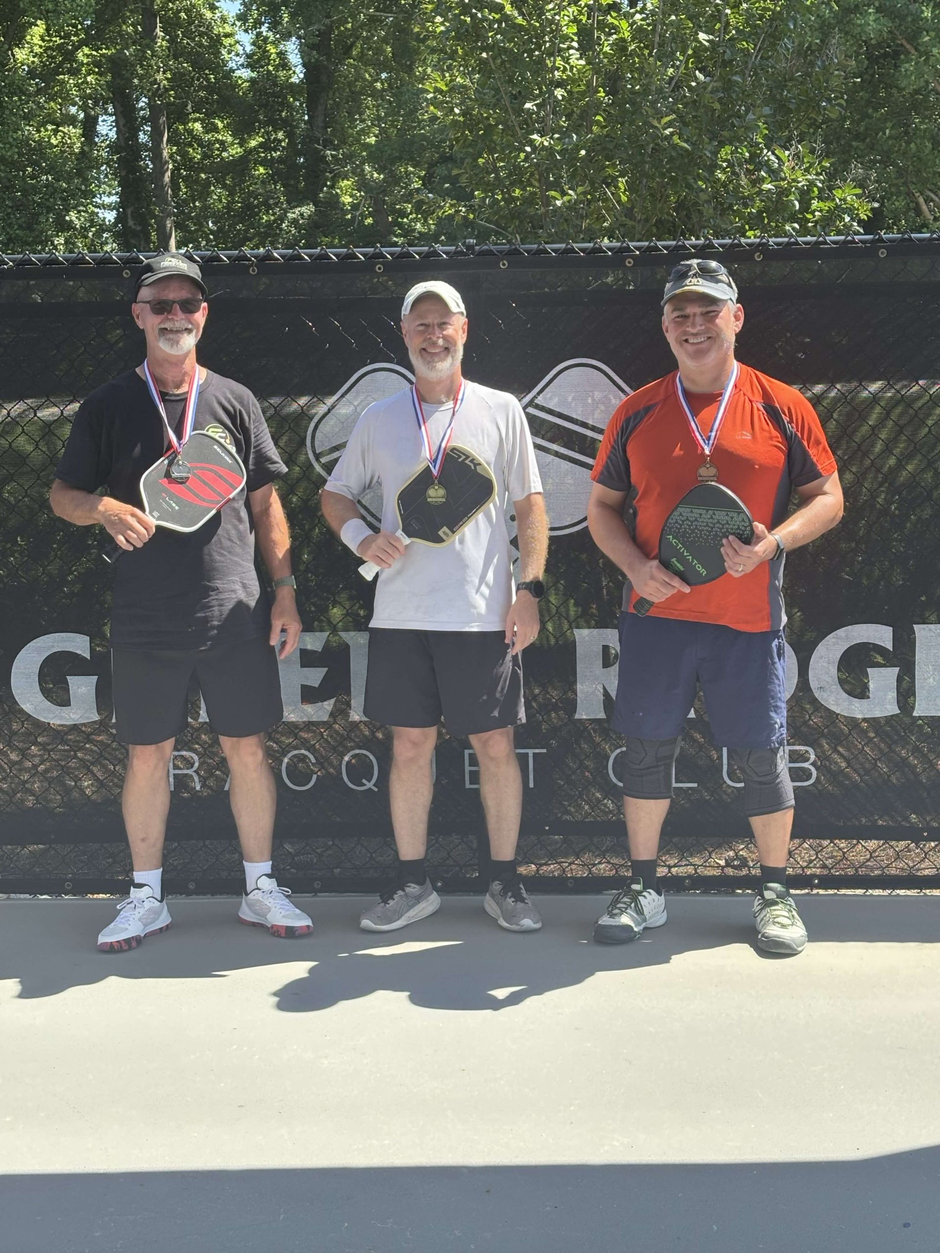 Men’s Singles 3.0-3.5 50 plus medal winners at Greene Ridge Pickleball Inaugural Open in Snow Hill North Carolina